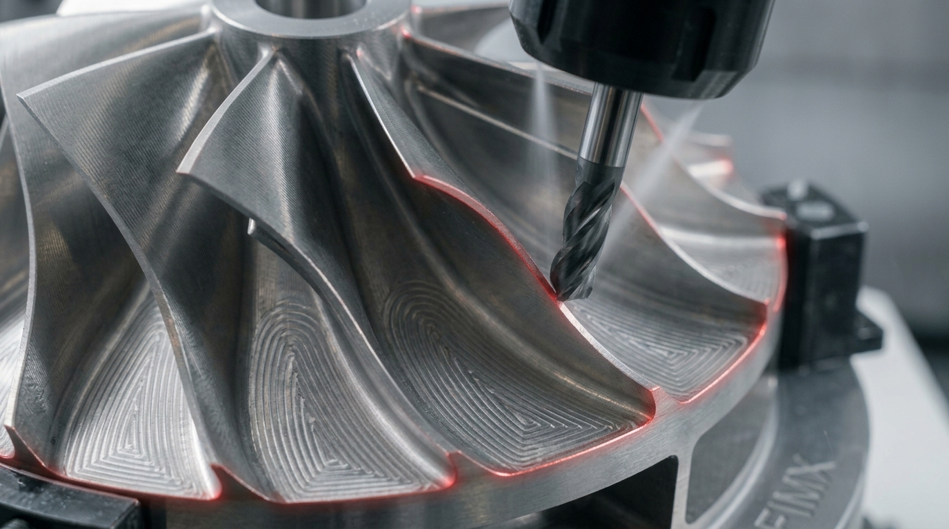 CNC milled drone impeller blade