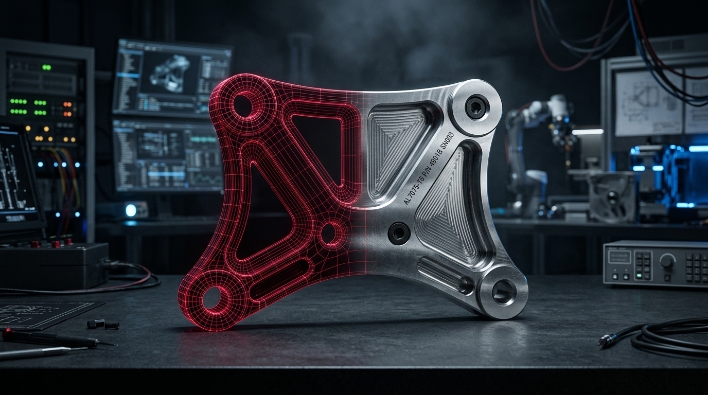 Machined aerospace aluminum bracket