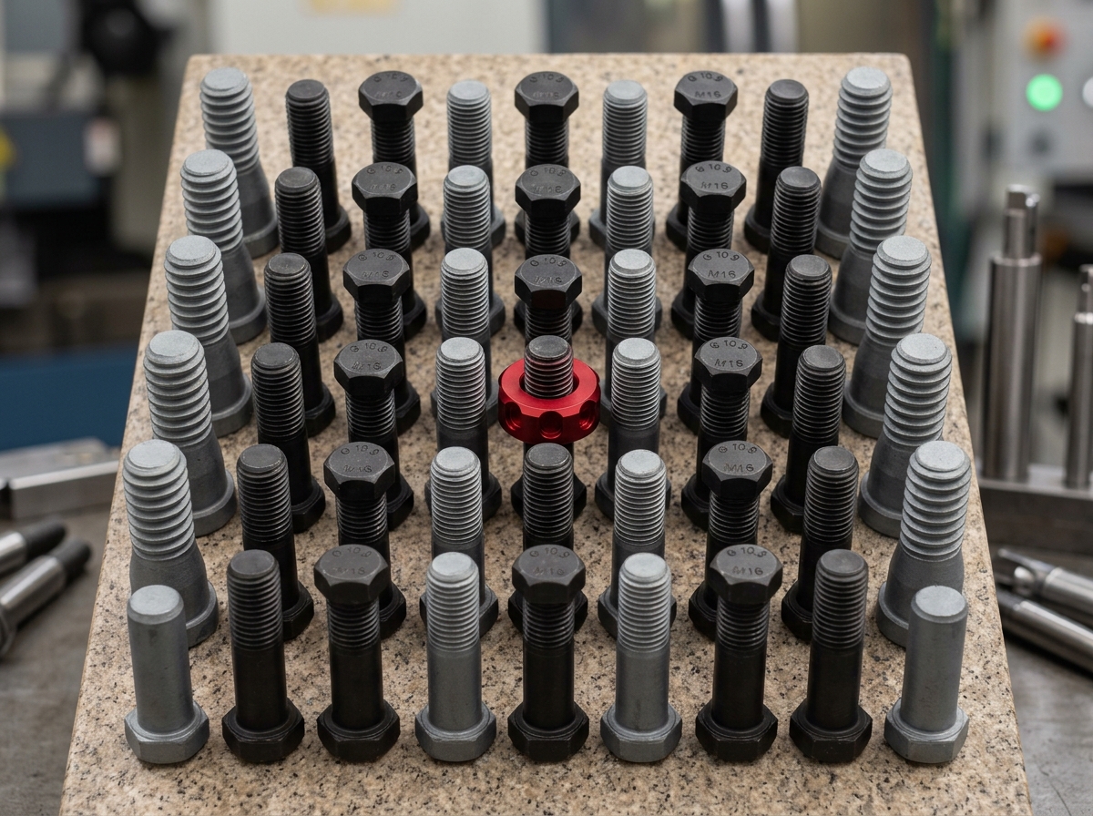 Industrial fasteners prepared for engineering review