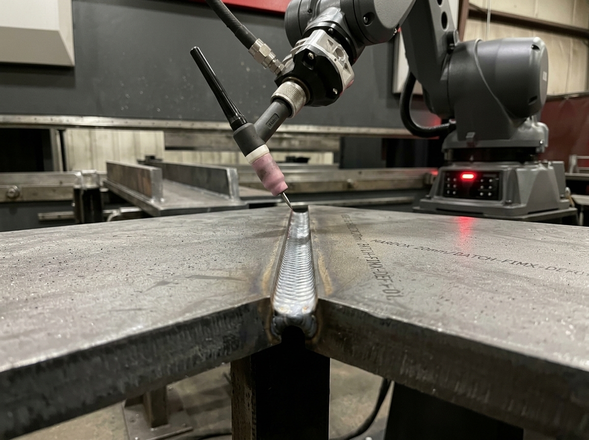 Robotic TIG welding on steel