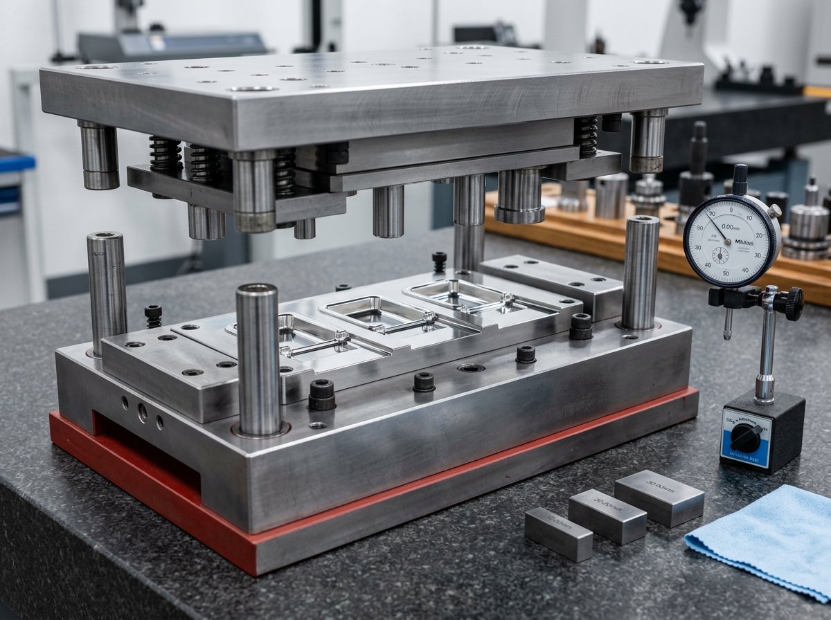 Precision stamping die set for tool and die production